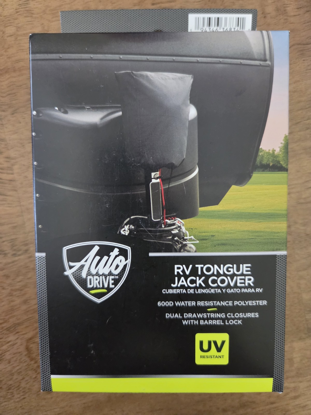 Auto Drive RV Electric Tongue Jack Cover Heavy Duty 600D Waterproof Universal