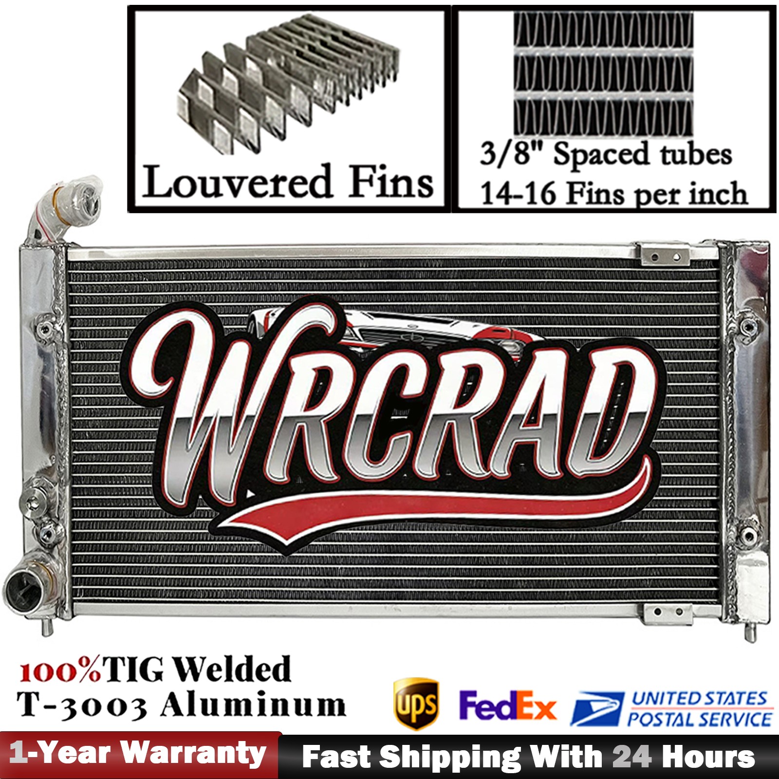 Radiator For Volkswagen VW Golf 2 /Corrado VR6 Turbo Full Aluminum Cooler Manual