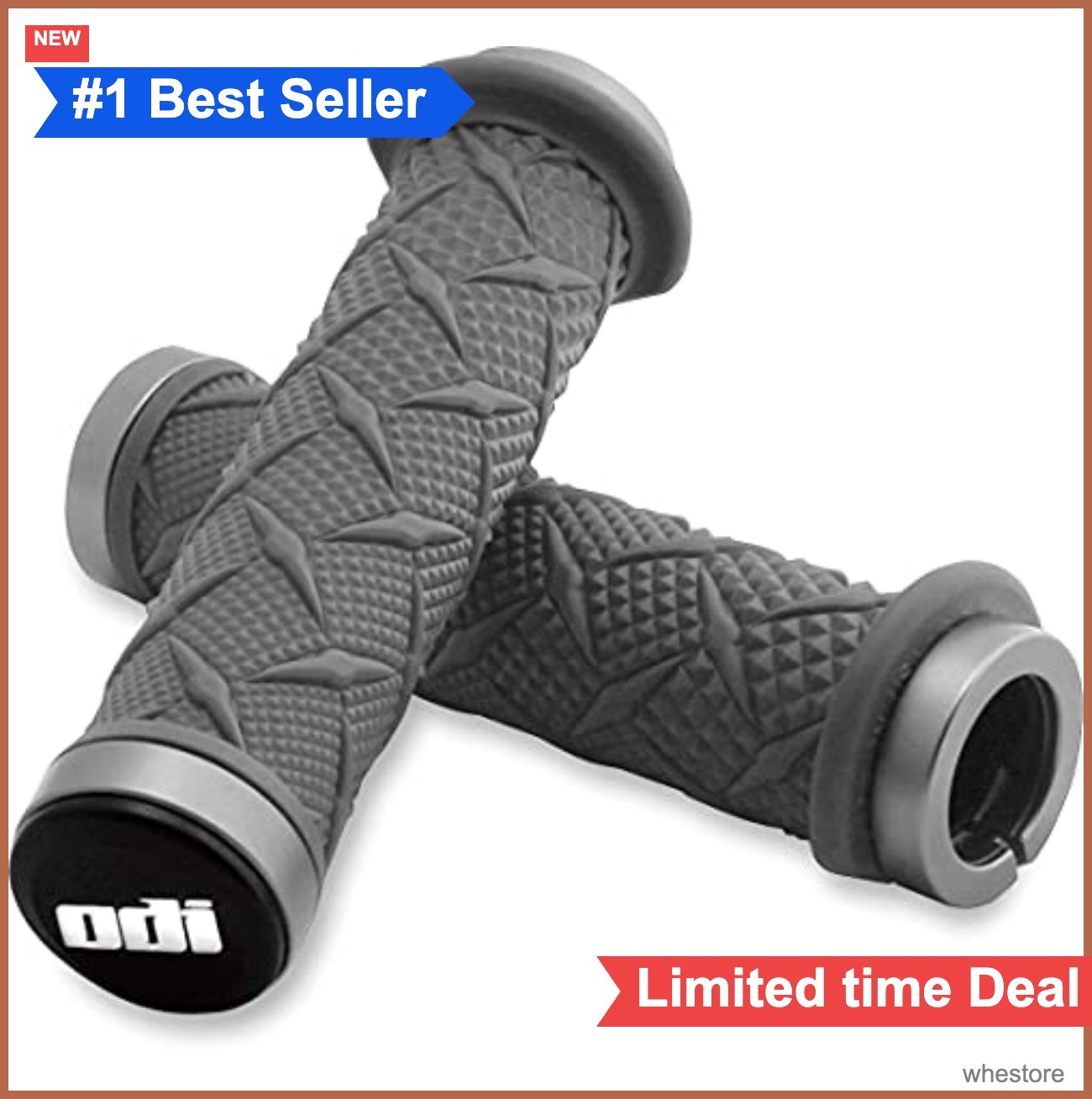 ODI ATV Xtreme Lock-On Grips Black Rubber 2 Pack Medium For Off Road Bikes
