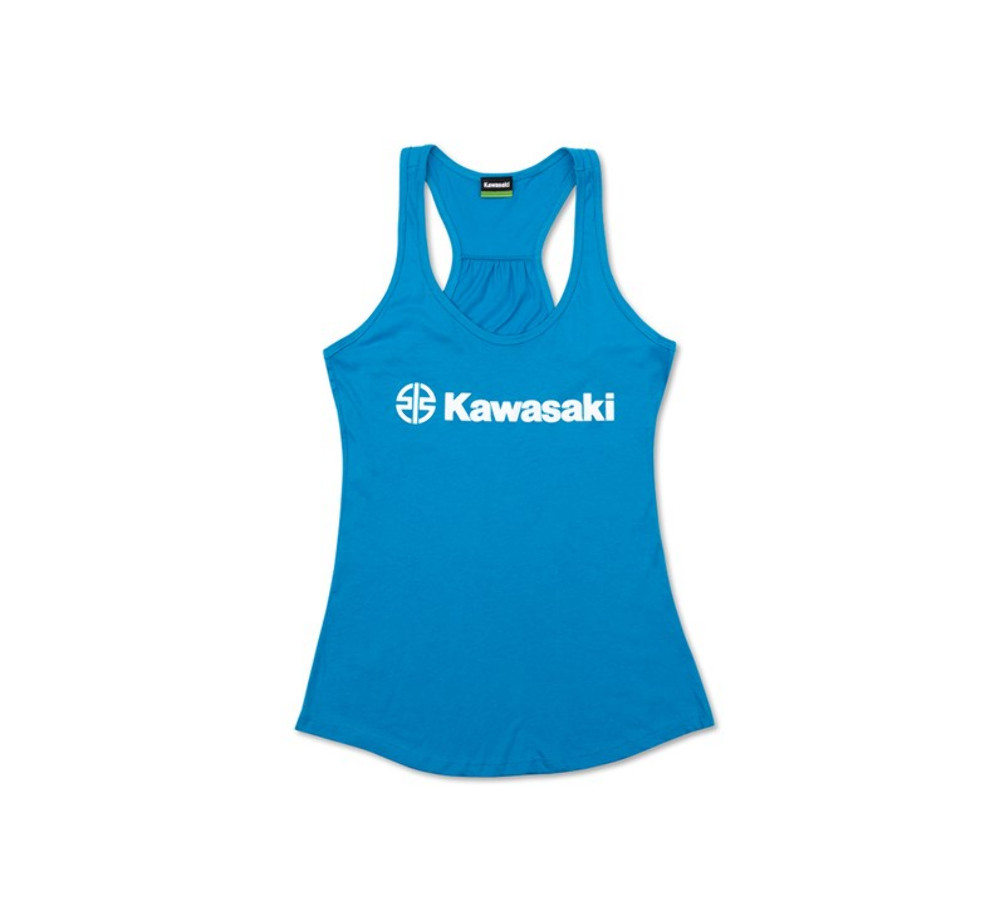 2024 Kawasaki Women\'s River Mark Racerback Tank Shirt Teal Small K013-2632-TLSM