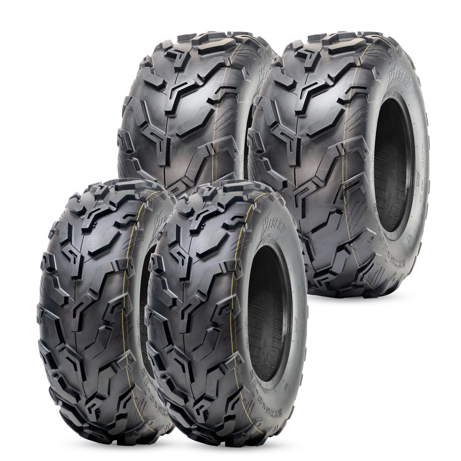 ATV Tires 25x8-12 25x8x12 Front 25x10-12 25x10x12 Rear 6Ply All Terrain Tubeless