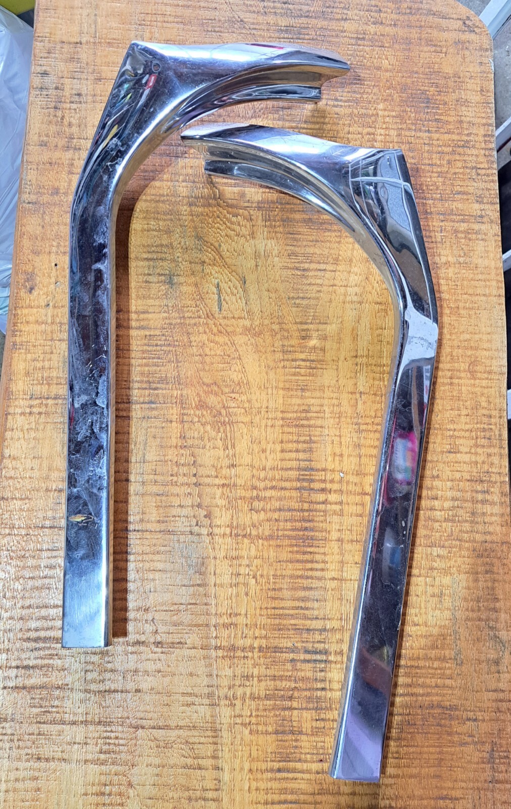 1959 Chrysler New Yorker Windshield A Pillar Trim Chrome Left Right Outer Hemi 1959 Chrysler New Yorker Windshield A Pillar Trim Chrome Left Right Outer Hemi