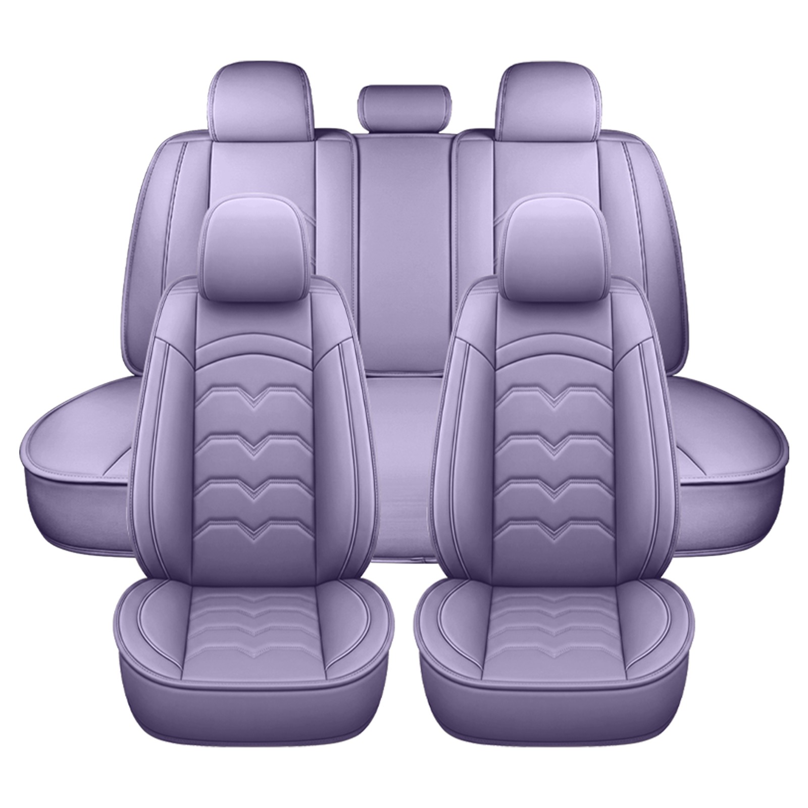 For Honda Full Set Car Seat Covers 5-Seats Nappa Leather Front & Rear Protectors