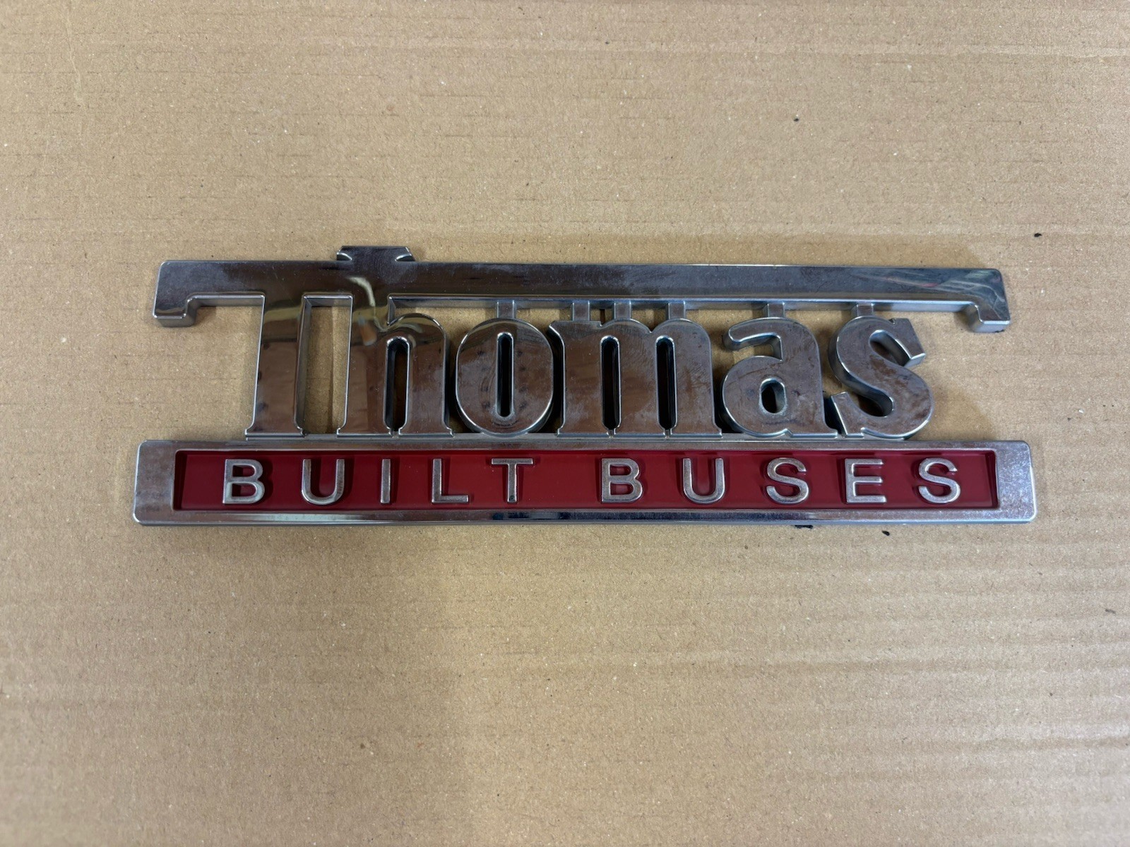 USED GENUINE Thomas Built 65010999 School Bus Rear Emblem Glue On FACTORY OEM USED GENUINE Thomas Built 65010999 School Bus Rear Emblem Glue On FACTORY OEM