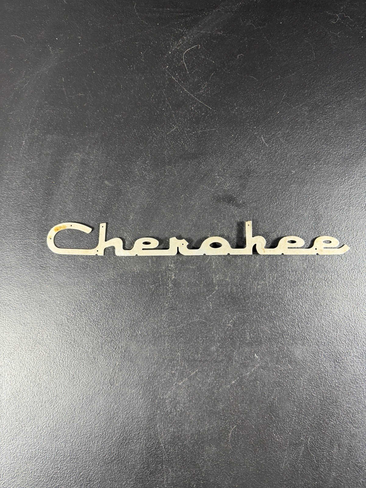Vintage Piper Cherokee PA-28 Aircraft Metal Script Emblem Badge Nameplate 11”