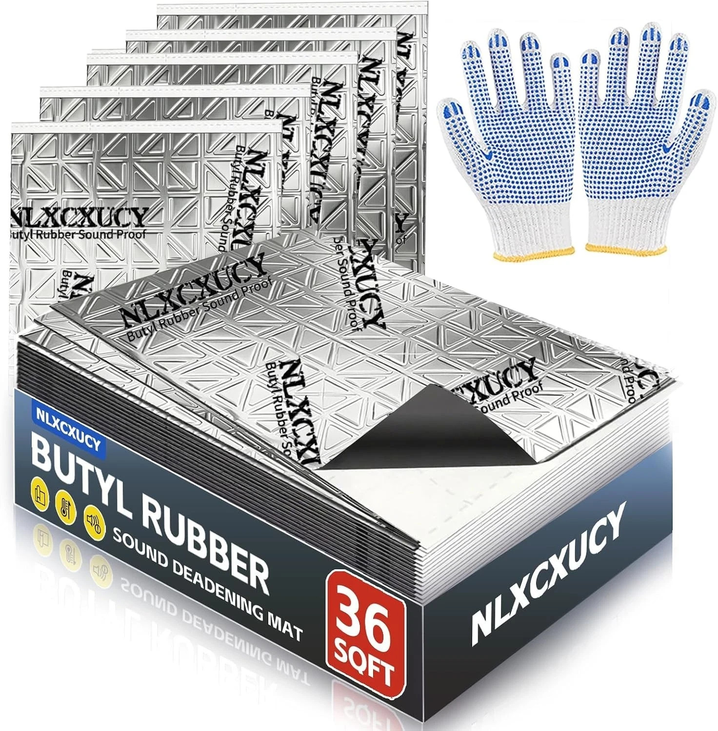 KILMAT 80 mil 36 sqft Car Sound Deadening Mat Butyl Automotive Sound Deadener Au