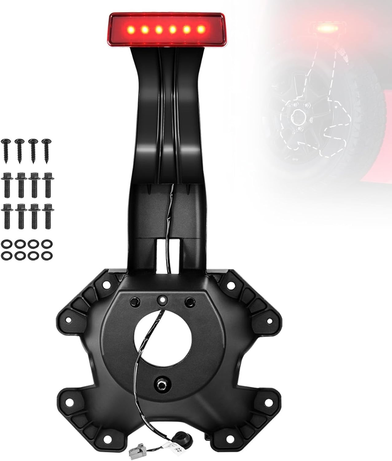 Jeep Wrangler JK 2007-2018 Spare Tire Holder Bracket with 3rd Brake Light