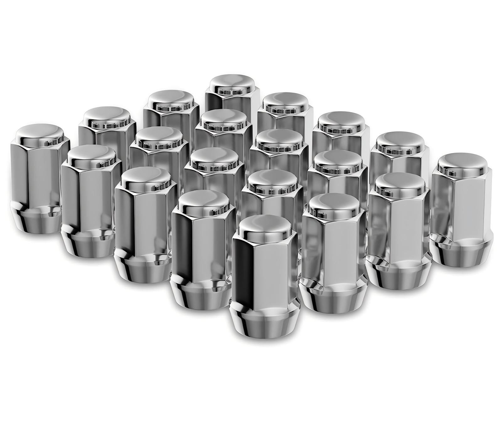 20 PCS LUG NUTS BULGE ACORN 12X1.5 CHROME WHEEL NUT TOYOTA CAMRY RAV4 HIGHLANDER