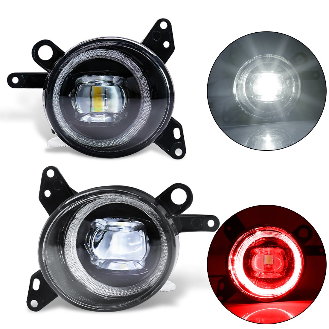 For 2008-2014 Mitsubishi Lancer Front LED Fog Lights w/ DRL PAIR For 2008-2014 Mitsubishi Lancer Front LED Fog Lights w/ DRL PAIR