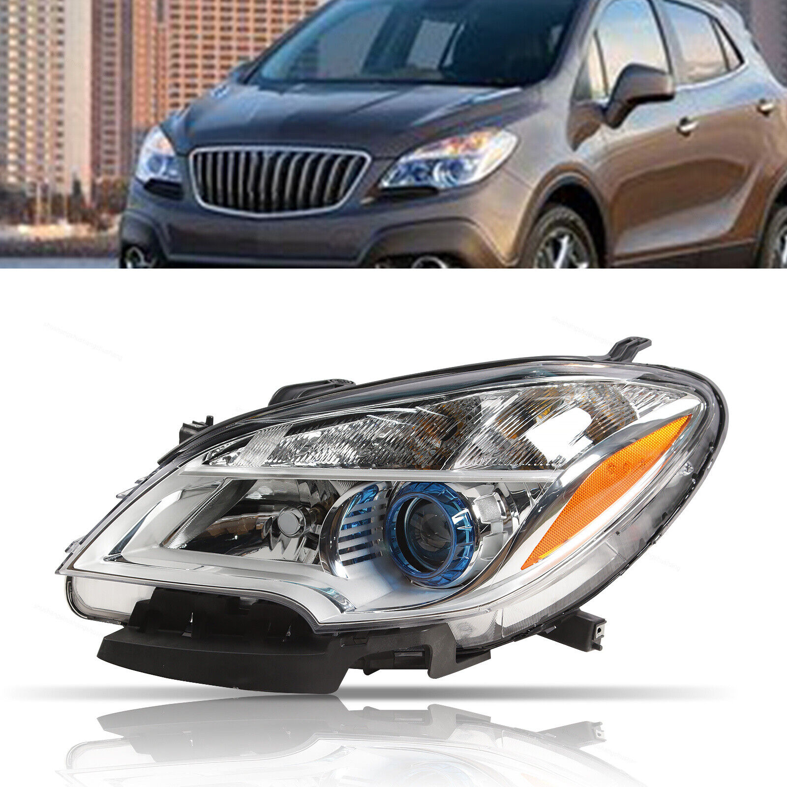 Headlight Left For 2013-2016 Buick Encore Halogen Driver Side Replace Headlamp