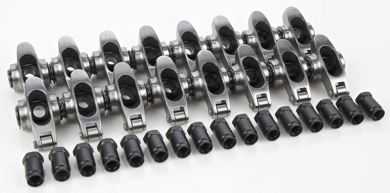 JEGS Stainless Steel Roller Rocker Arms for Ford 289, 302, 351W V8 [1.6 Ratio,