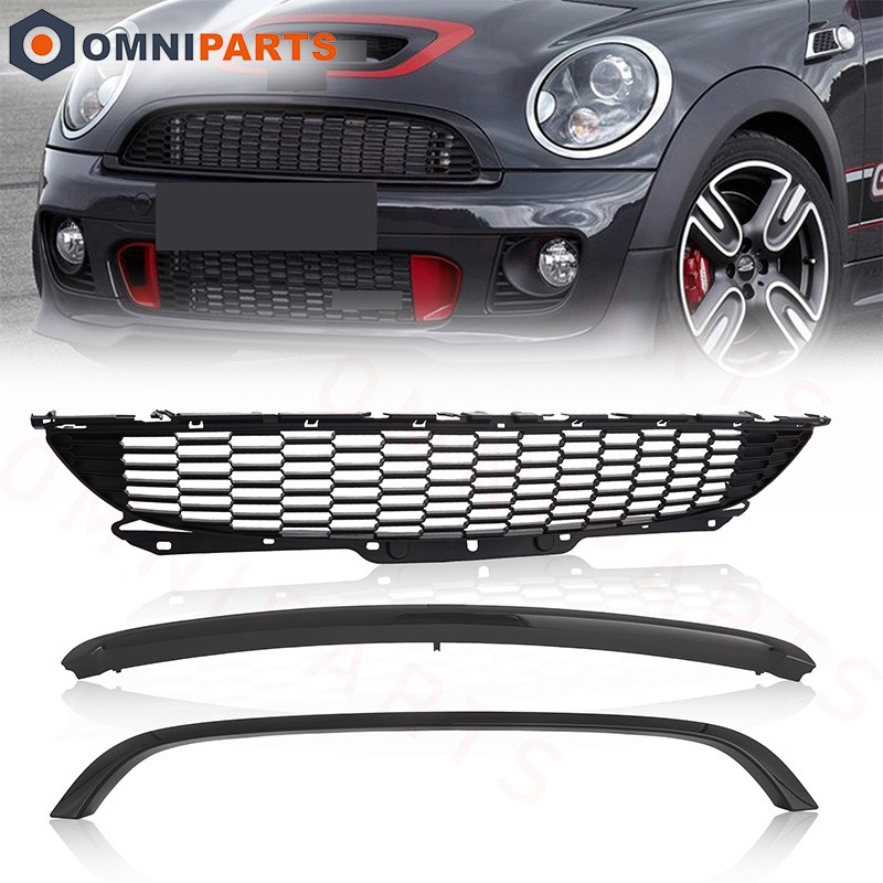 Front Upper Grille W/ Frame For 2007-2015 Mini Cooper S JCW R55 R56 R57 R58 R59