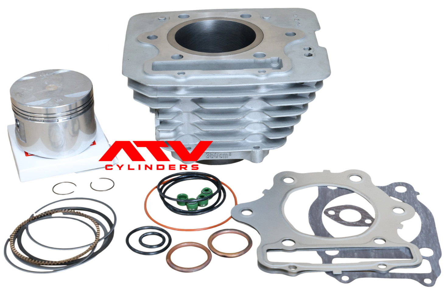 85-89 Honda ATC 350X 350 X Cylinder Jug Piston Top End Gaskets Kit 82mm Big Bore