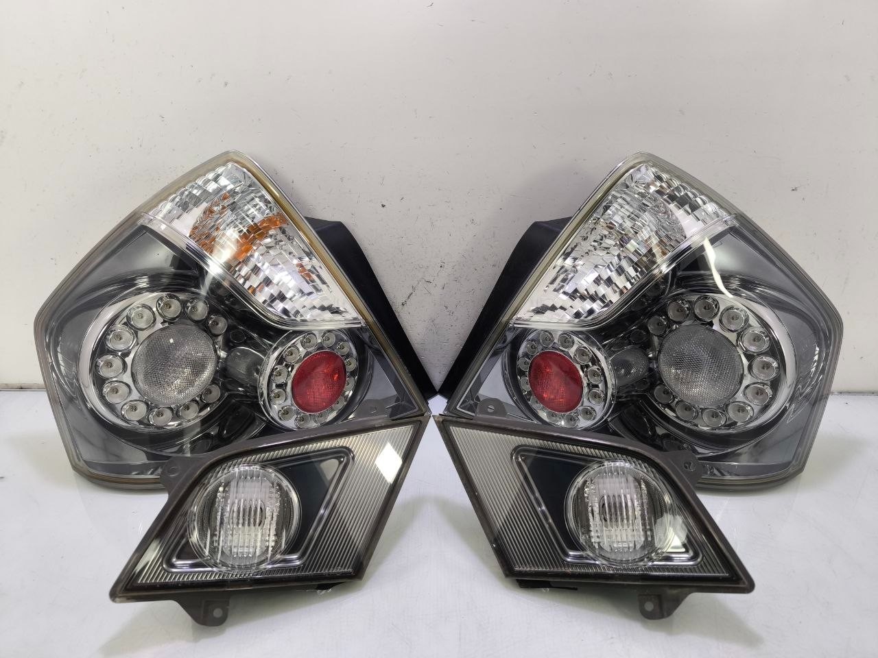 SMOKED JDM Nissan Fuga Y50 Infiniti M35 M45 Zenki LED Tail Lights Lamp 04-06 SET