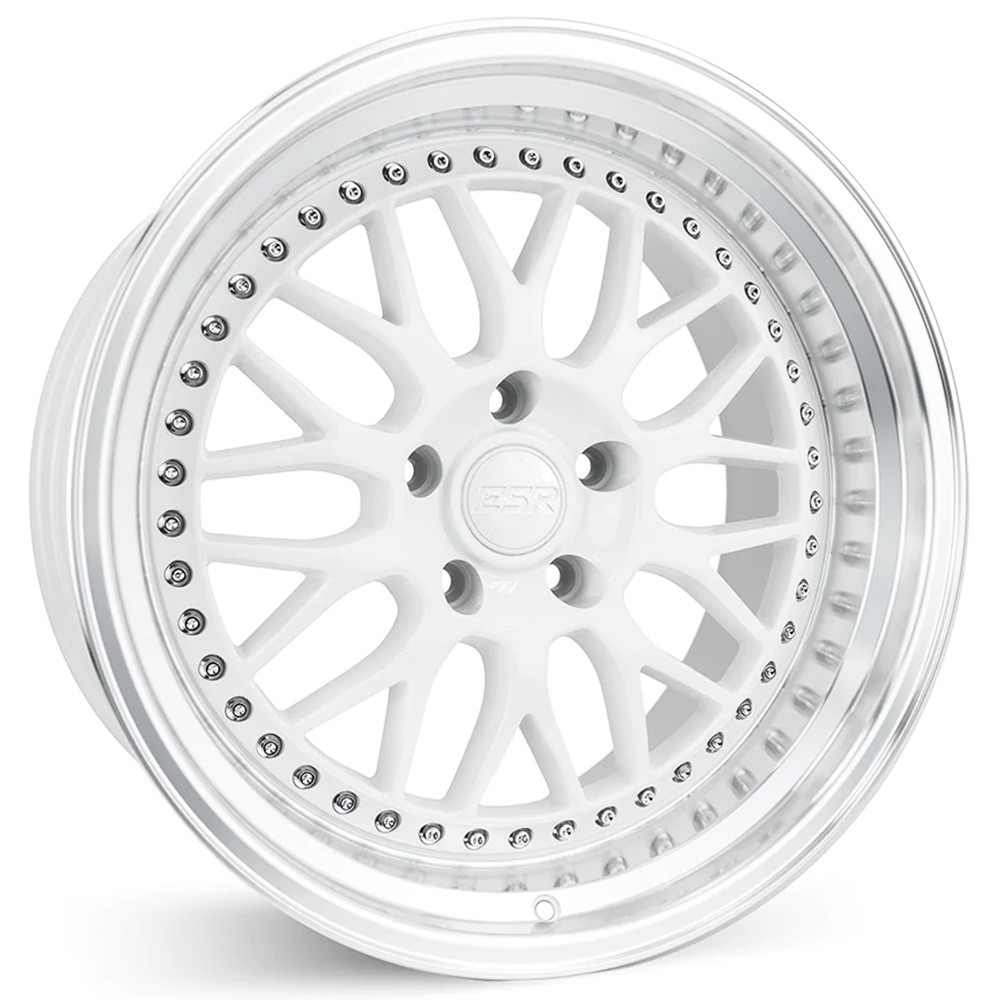 18x8.5/18x9.5 ESR Wheels SR01 Gloss White JDM Style Rims (4pcs) 18x8.5/18x9.5 ESR Wheels SR01 Gloss White JDM Style Rims (4pcs)