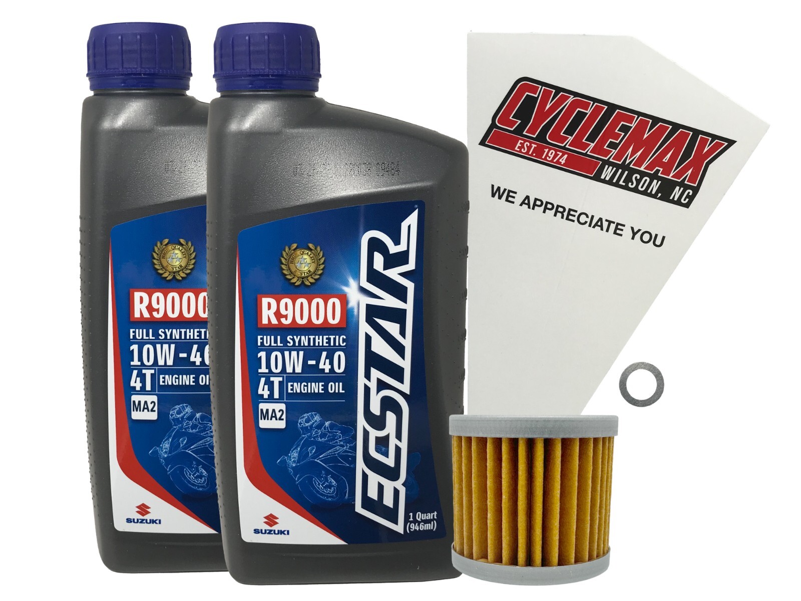 Cyclemax Genuine OEM Full Synthetic Oil Change Kit fits 2007-2025 Suzuki AN-400 Cyclemax Genuine OEM Full Synthetic Oil Change Kit fits 2007-2025 Suzuki AN-400