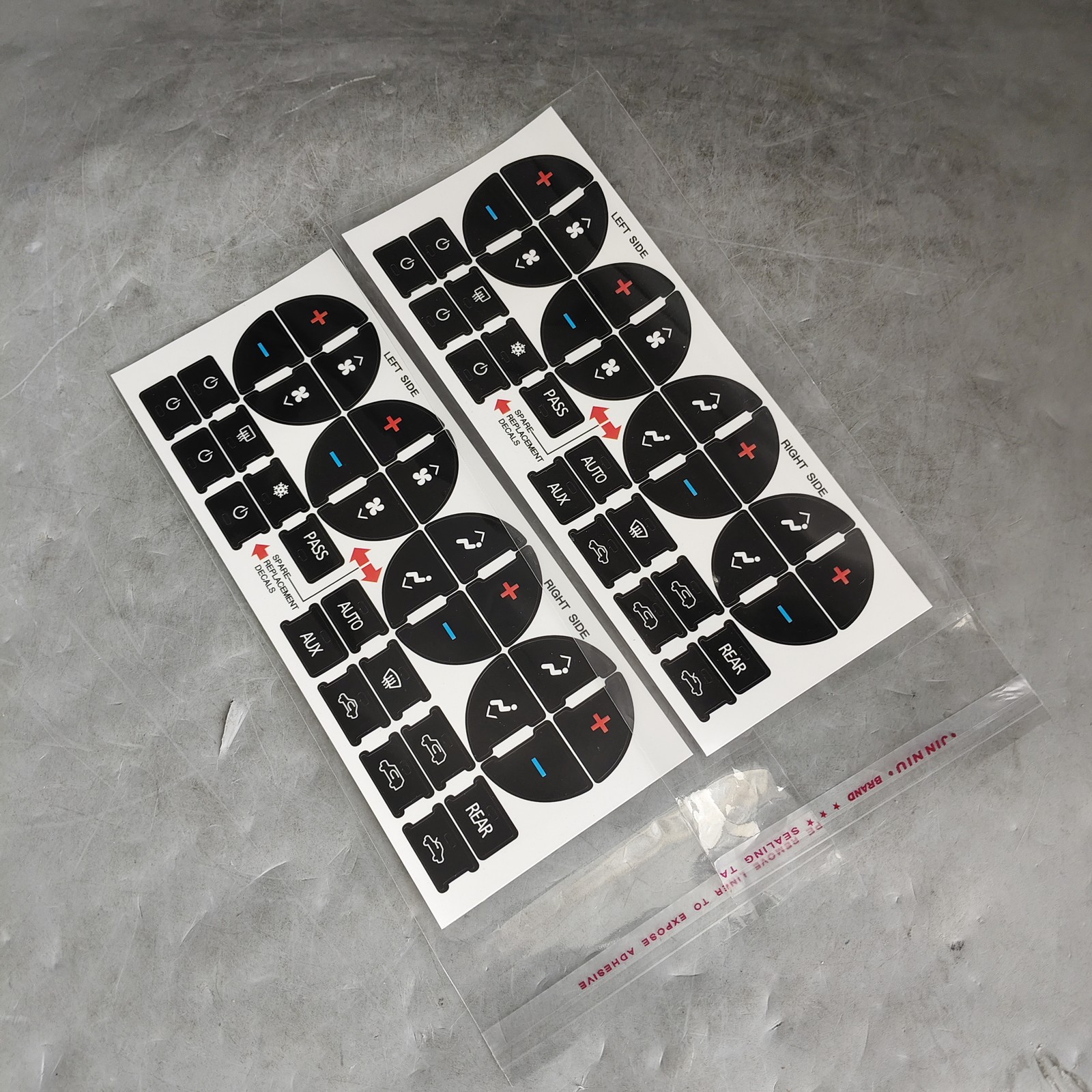 Dual Climate Control Decal Sticker For GM SUV Truck 2x AC Dash Button Repair Kit