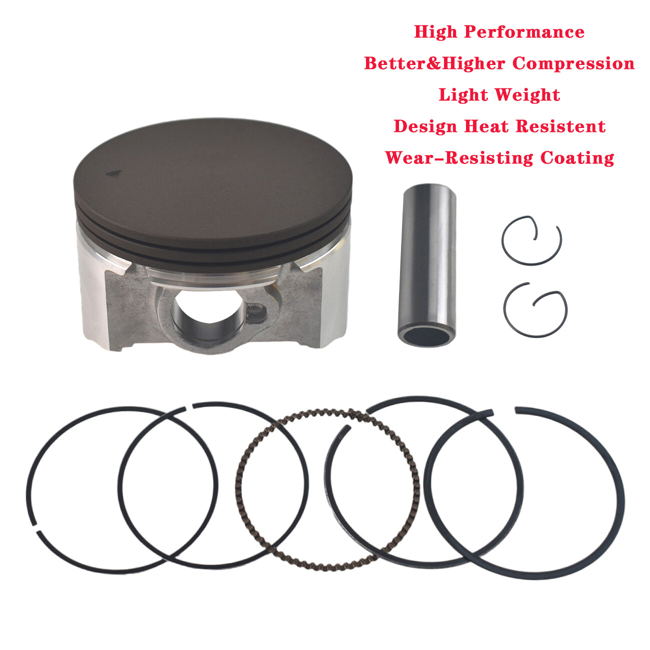 High Performance Ceramic Coated Flat Top Piston .550 For GX200 Predator 212cc 