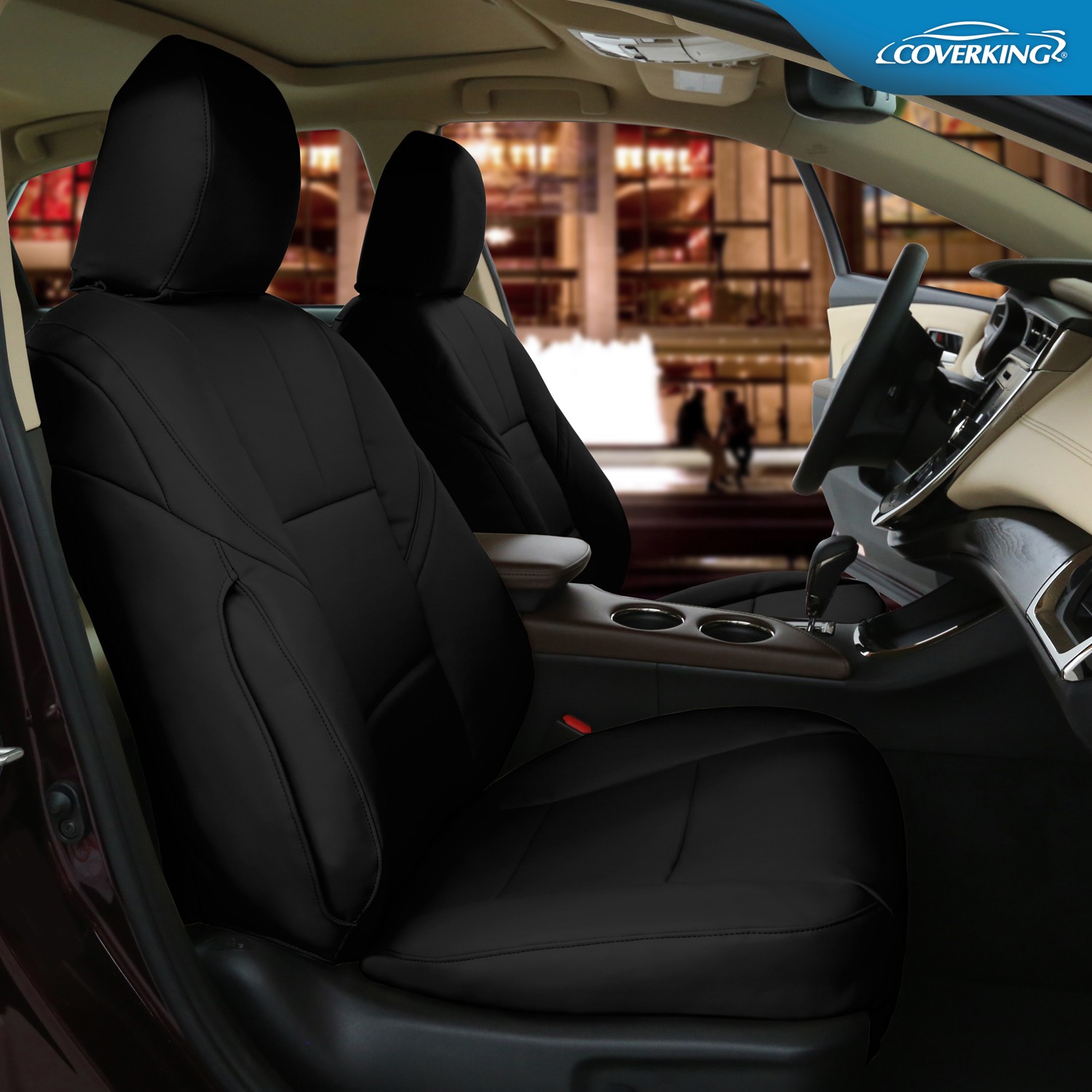 Coverking Premium Leatherette Custom Tailored Seat Covers for Nissan Rogue