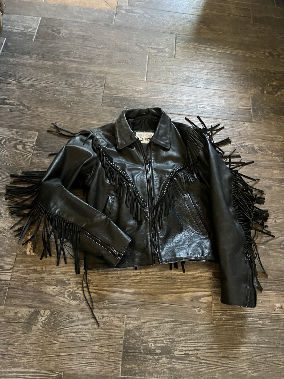 Women’s Medium Leather Motorcycle Jacket With Fringe From Wilson’s Open Road