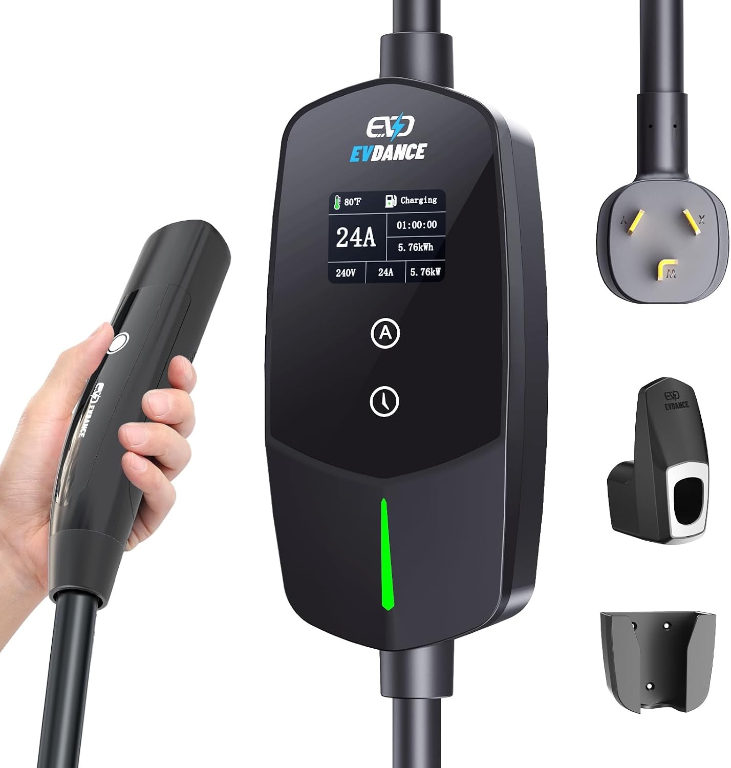 Level 2 Tesla EV Charger 24 Amp 220-240V NACS NEMA 10-30 Plug 25FT Cable 3/Y/S/X