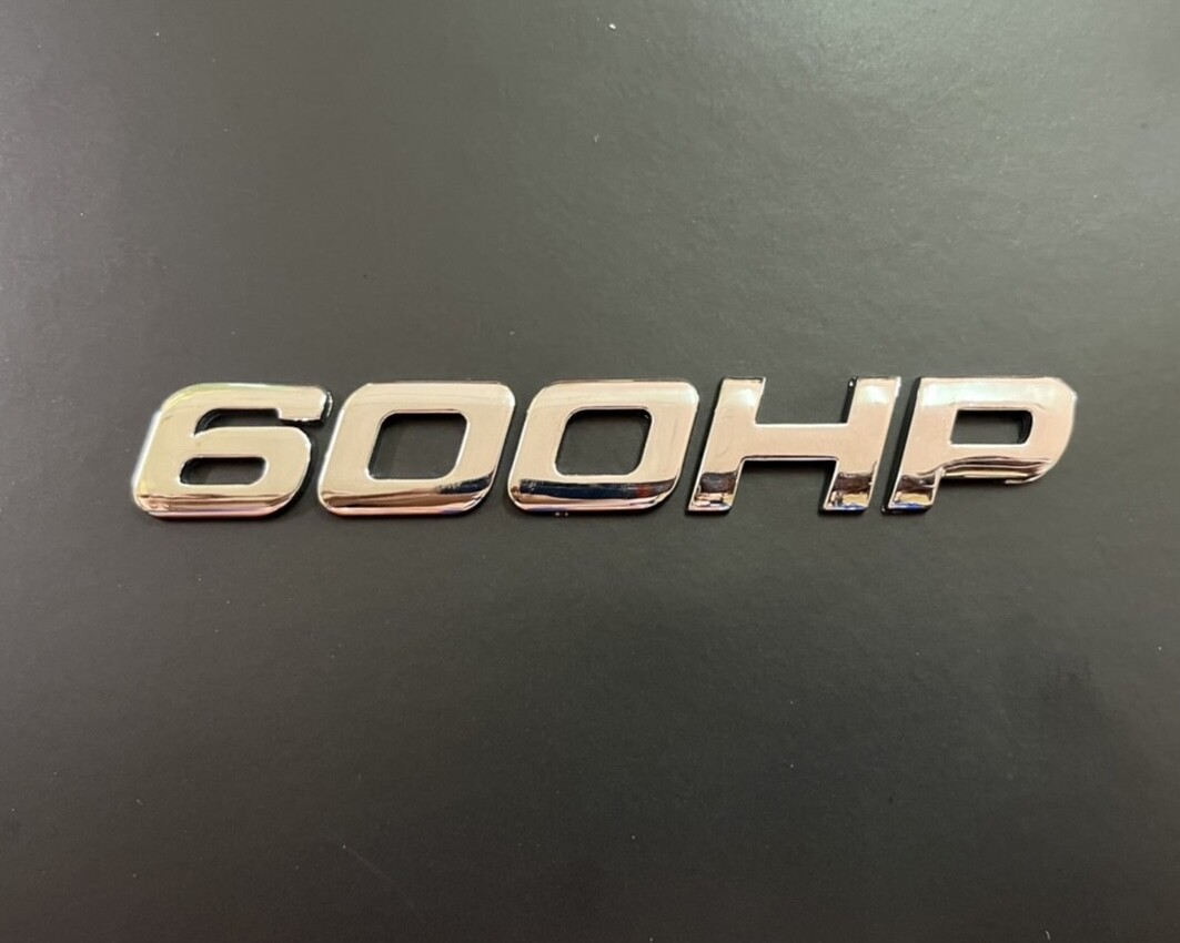 x1 600HP Black / Chrome 3D Emblem Badge Alphabet Letter number Car DIY name word x1 600HP Black / Chrome 3D Emblem Badge Alphabet Letter number Car DIY name word