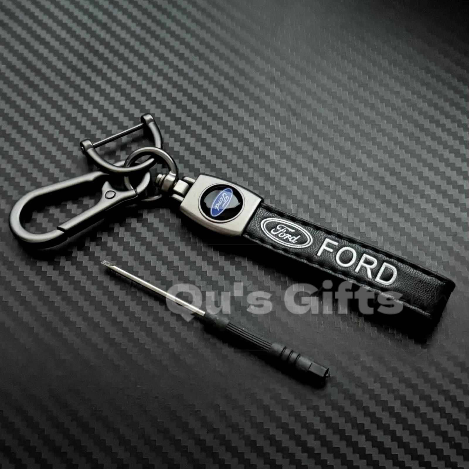 Ford Genuine Leather Keychain US Seller 