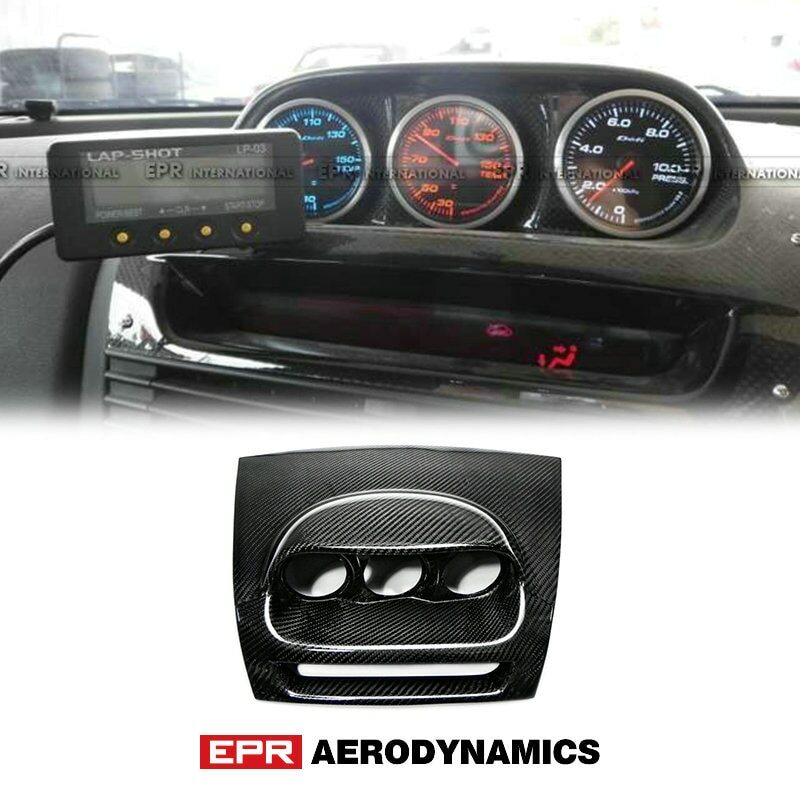 For Mazda RX8 Carbon Fiber Dash Mount Triple Gauge Pod RHD 60mm Glossy Interior