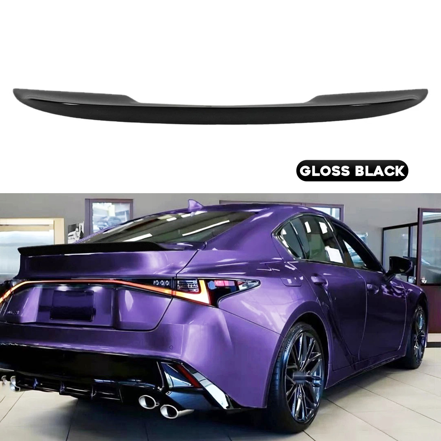 Gloss Black Duckbill Rear Trunk Spoiler For Lexus 2021-2025 IS300 IS350 IS500 Gloss Black Duckbill Rear Trunk Spoiler For Lexus 2021-2025 IS300 IS350 IS500