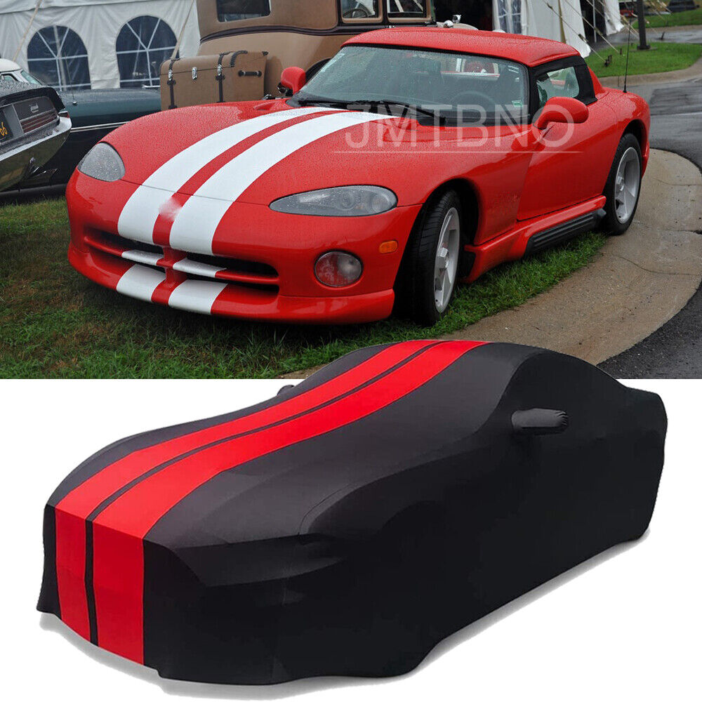 For Dodge Viper R/T-10 SRT Car Cover Stretch Satin Scratch Dustproof Indoor Red