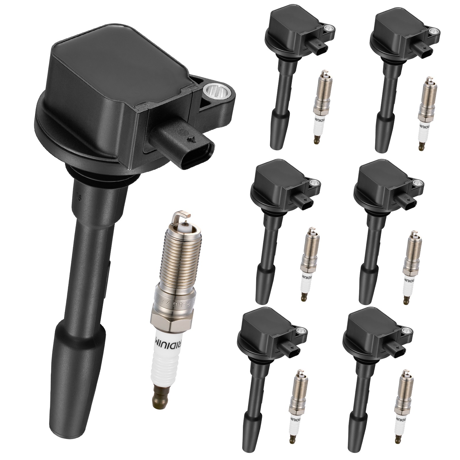 7 Pack Ignition Coils and Spark Plugs For 2018-2021 F-150 5.0L 2018-2020 Mustang 7 Pack Ignition Coils and Spark Plugs For 2018-2021 F-150 5.0L 2018-2020 Mustang