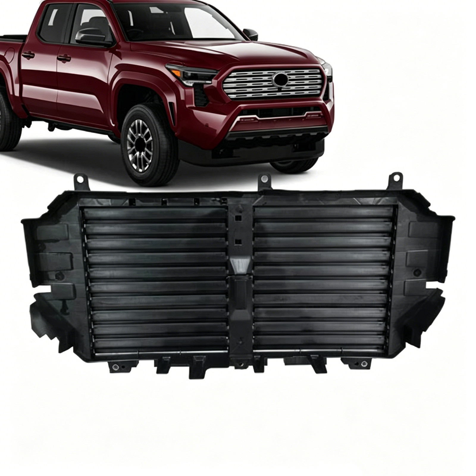 For 2024 2025 Toyota Tacoma 2.4L Radiator Shutter With Motor Matte 53100AK011 For 2024 2025 Toyota Tacoma 2.4L Radiator Shutter With Motor Matte 53100AK011