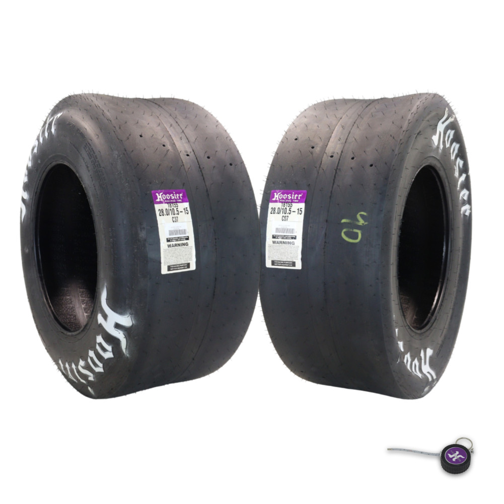 Hoosier 18155C07 Rear Drag Slick 28x10.5-15 C07 with keychain (2 Pack)