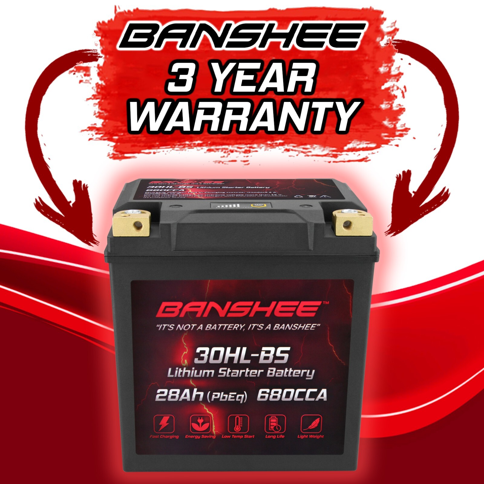 YTX30L-BS LiFePO4 Battery for Powersports Vehicles