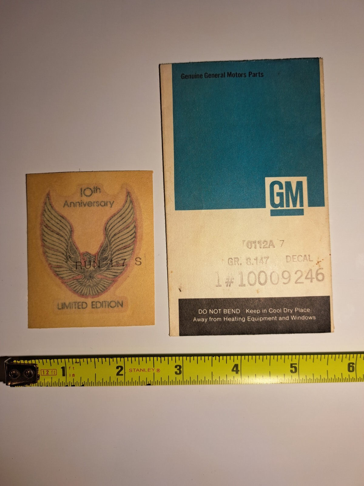 1979 Pontiac Firebird Trans Am  10th Anniversay Front Fender Decal  #10009246