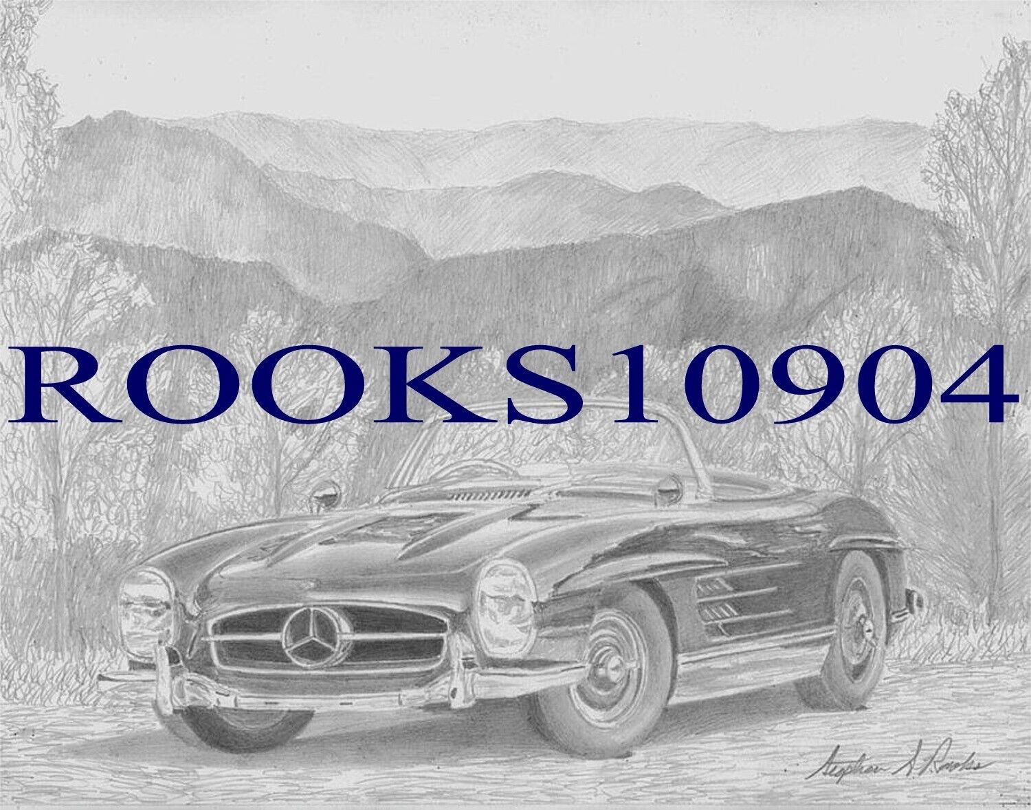 1957 Mercedes Benz 300SL Roadster SPORTS CAR ART PRINT