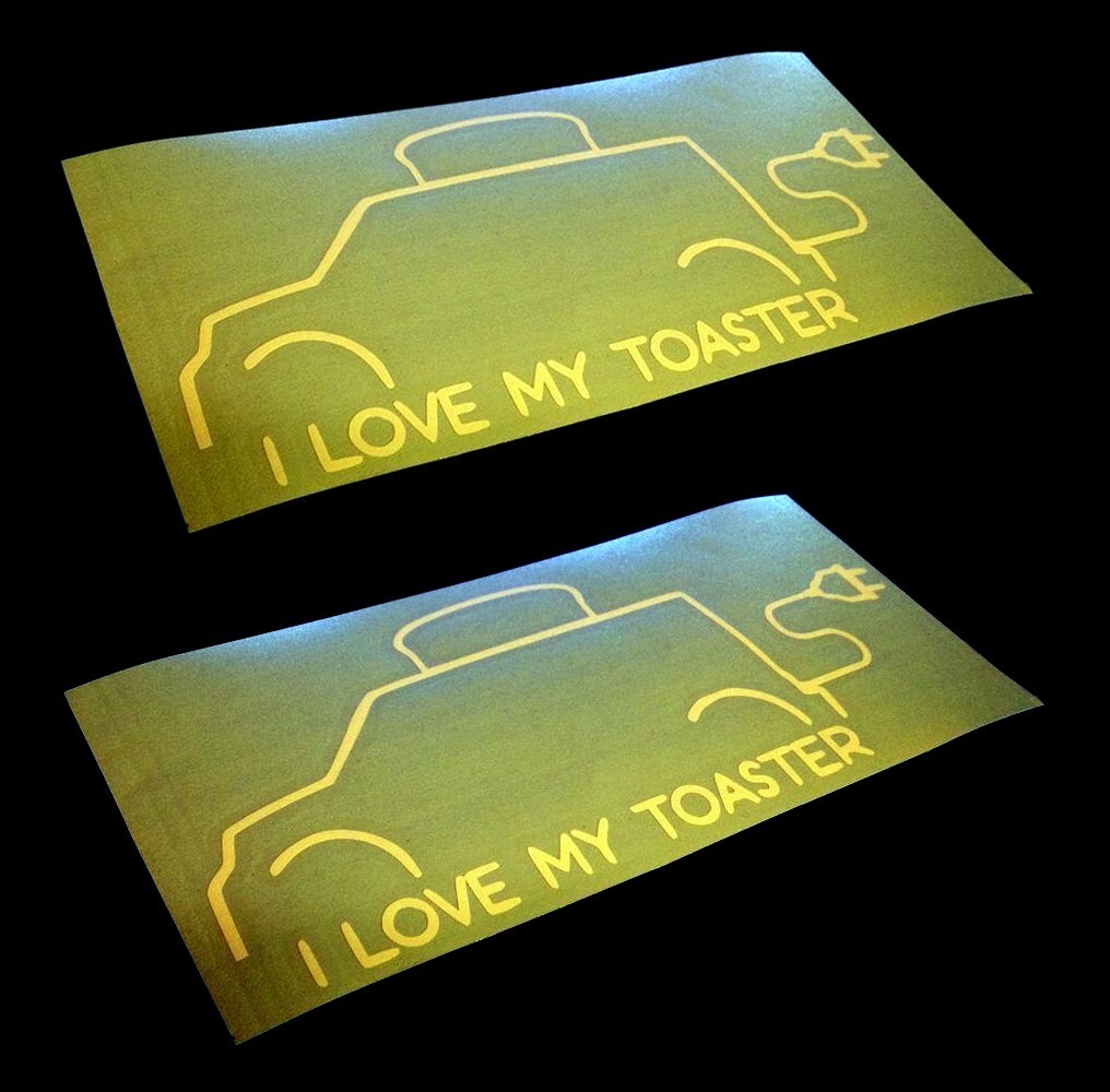 x2 I love my toaster Sticker Decal JDM funny car 1st generation (Toaster1st)