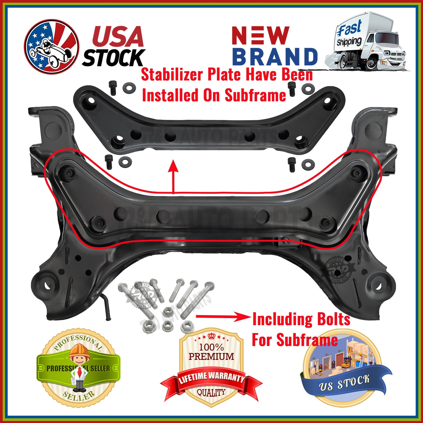 Front Suspension Crossmember K-Frame Subframe Cradle For 2009-2012 Ford Escape Front Suspension Crossmember K-Frame Subframe Cradle For 2009-2012 Ford Escape