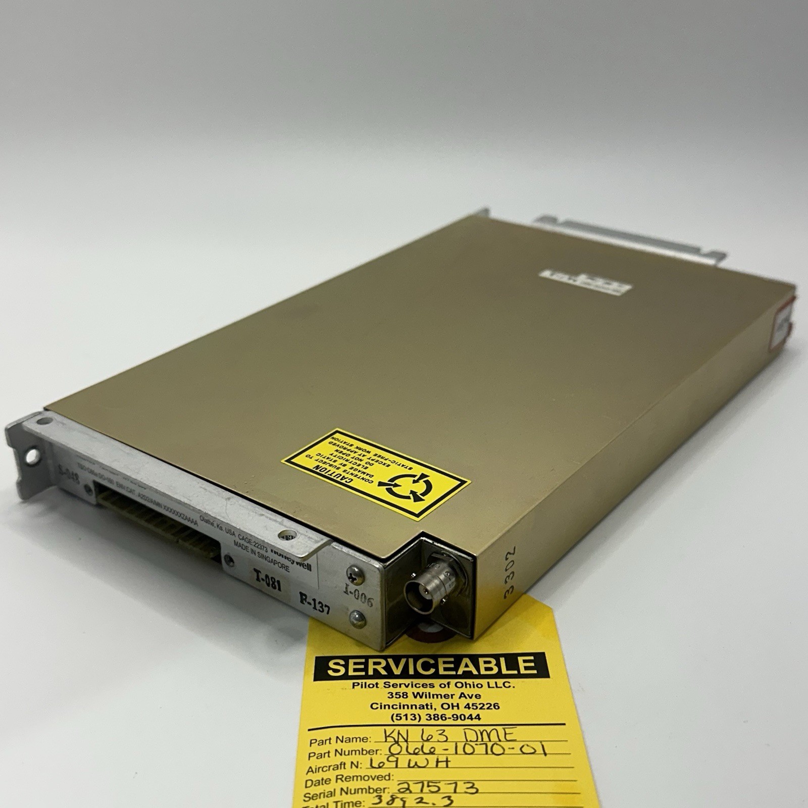 Bendix King KN 63 DME PN 066-1070-01 with Yellow Tag Bendix King KN 63 DME PN 066-1070-01 with Yellow Tag