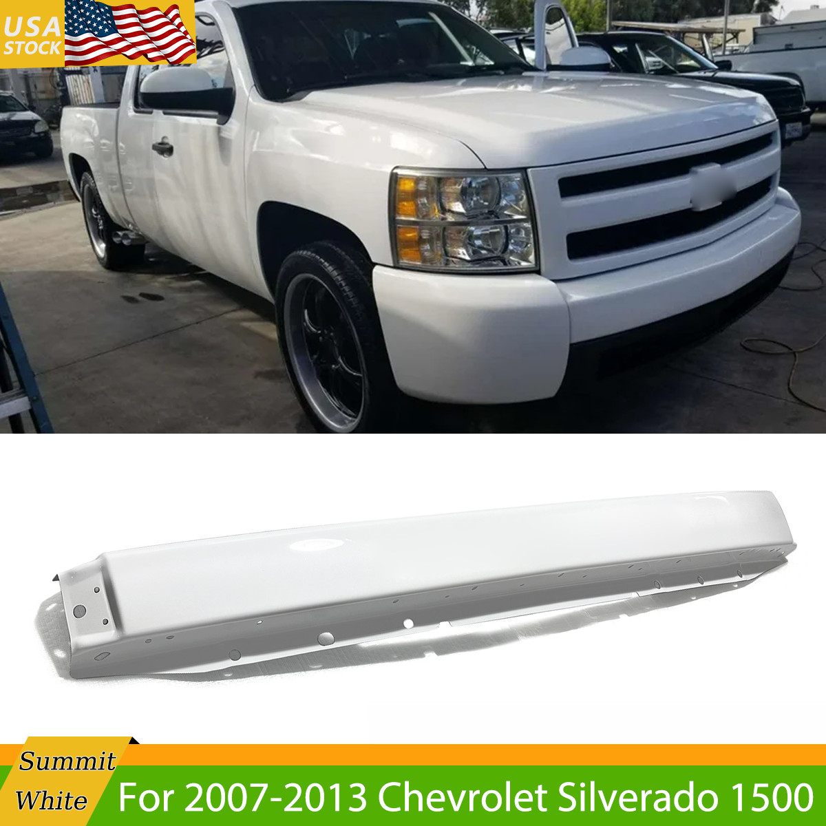 Painted Summit White Front Bumper Face Bar For 2007-2013 Chevy Silverado 1500