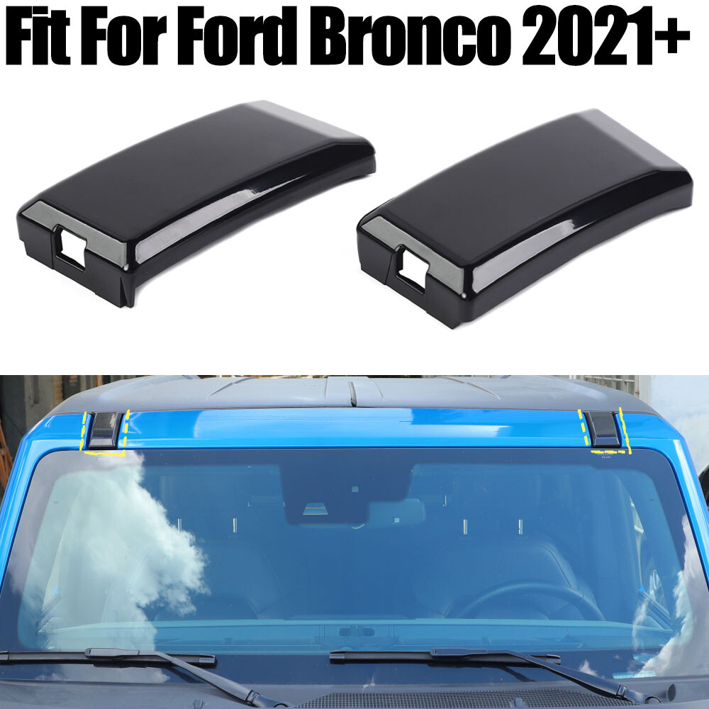 2Pcs Front Roof Screw Panel Cover Trim For 21+ Ford Bronco Exterior Accessories