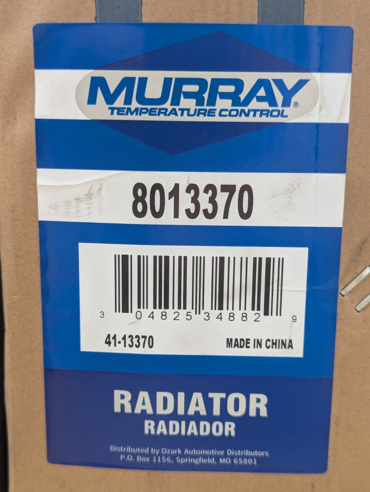 Murray Heat Transfer Radiator - 8013370