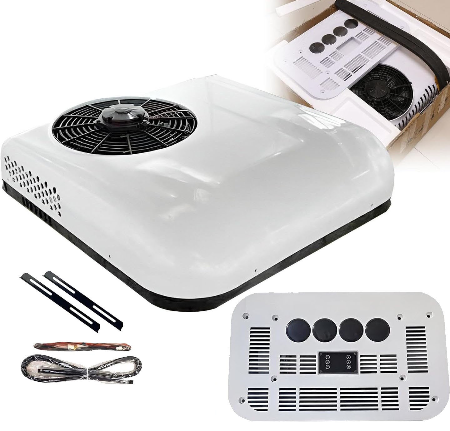 48V 11000 BTU RV Rooftop Air Conditioner A/C Unit Cooling For Trailer Motorhome