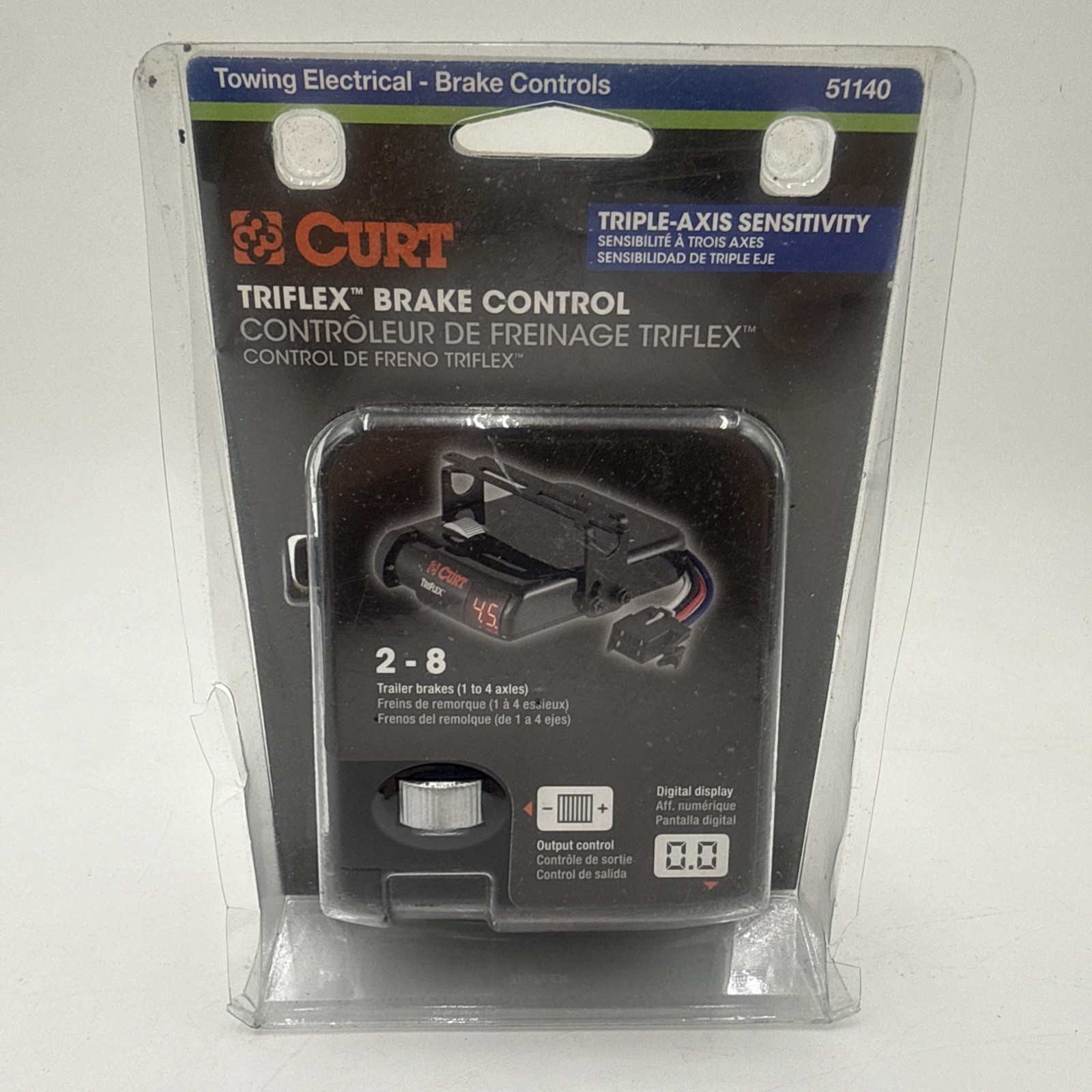 NEW OPEN BOX CURT Trailer Brake Control Triflex 51140 2-8 Trailer Brakes