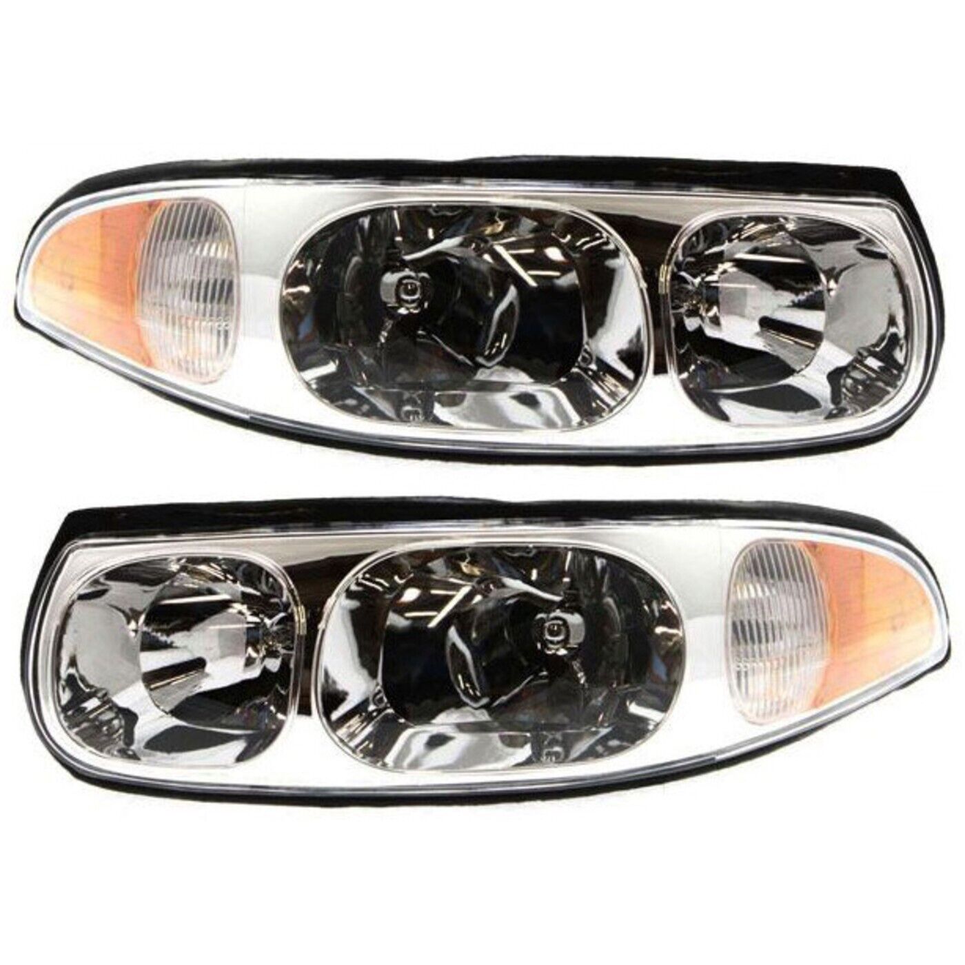 Headlight Set For 2000-2005 Buick LeSabre Left and Right With Corner Light Hole