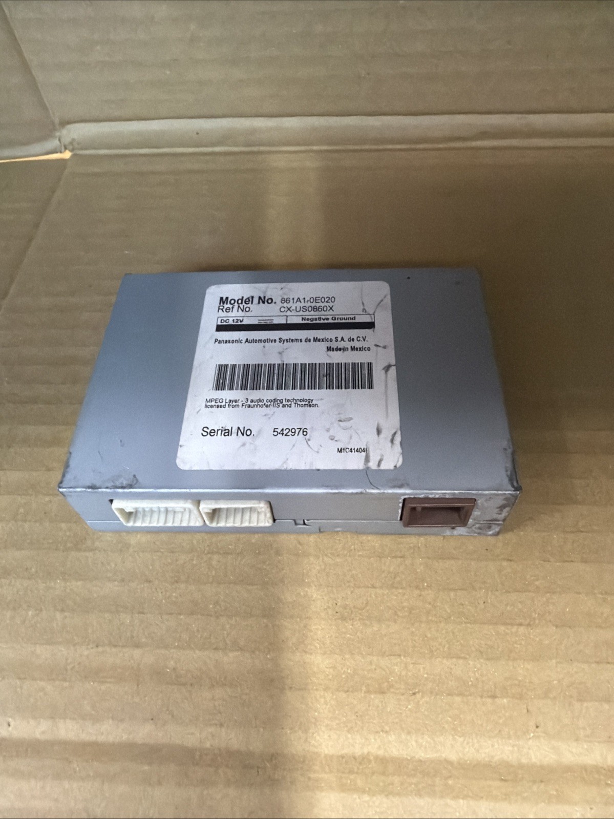 Panasonic Automotive Systems 861A1-0E020 Used Panasonic Automotive Systems 861A1-0E020 Used