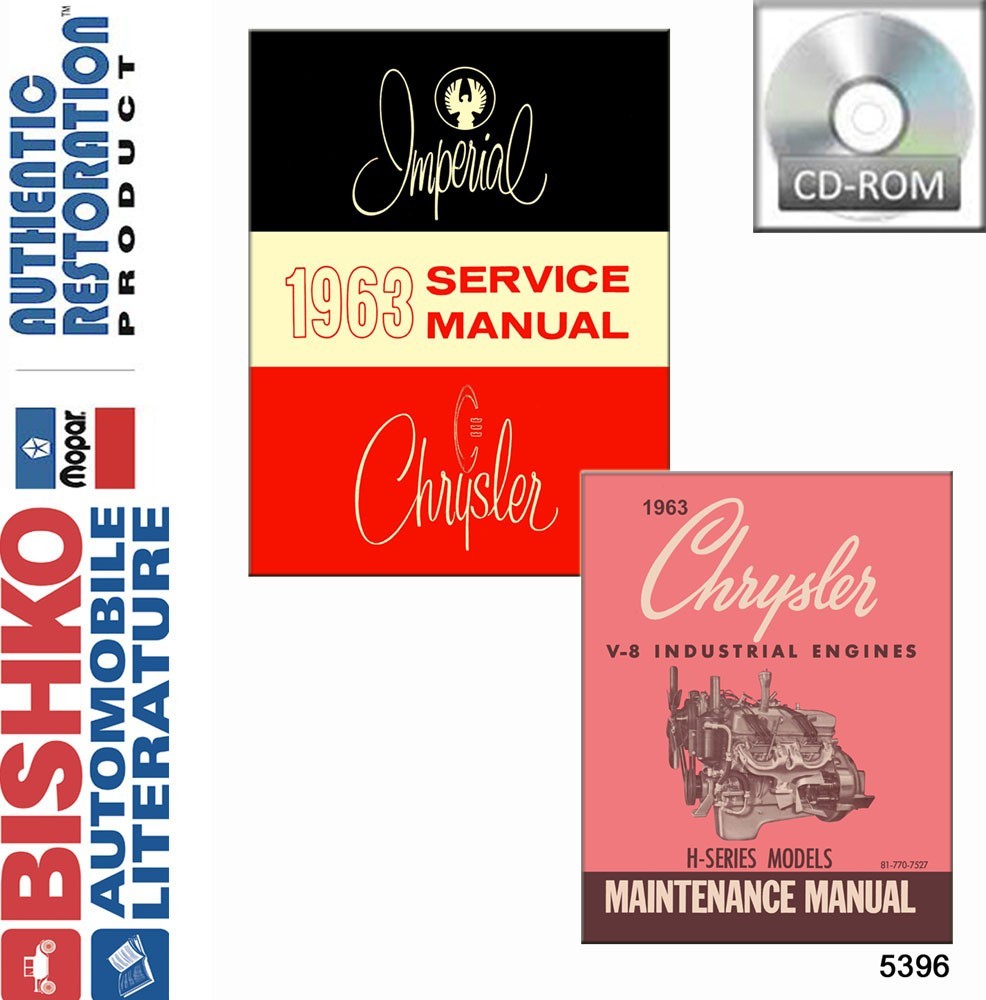 1963 Chrysler IMPERIAL - ALL MODELS Factory Shop Service Manual CD