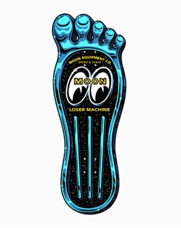 Loser Machine MOON EYES Gas Pedal Skateboard Deck New neon Blue Mooneyes 👀 Loser Machine MOON EYES Gas Pedal Skateboard Deck New neon Blue Mooneyes 👀