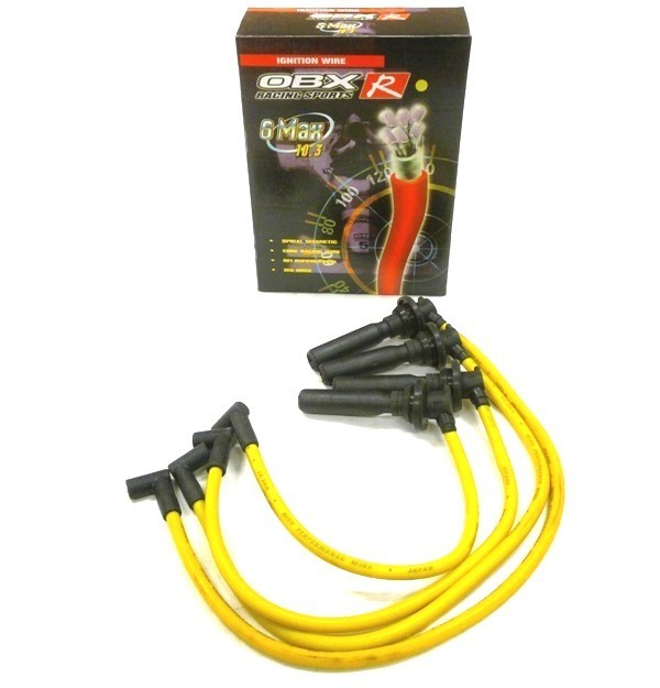 OBX High Power Competition Spark Plug Wires Set 91-99 Saturn DOHC 4pcs Yellow OBX High Power Competition Spark Plug Wires Set 91-99 Saturn DOHC 4pcs Yellow