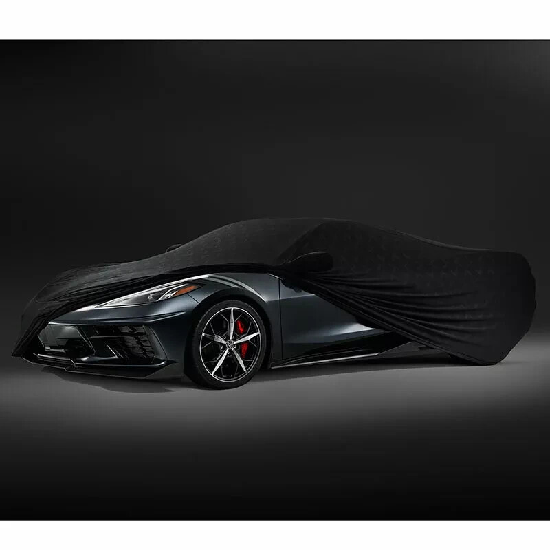 2020-2027 Chevrolet Corvette C8 Indoor Car Cover 84865967 Black w/ Logo OEM GM